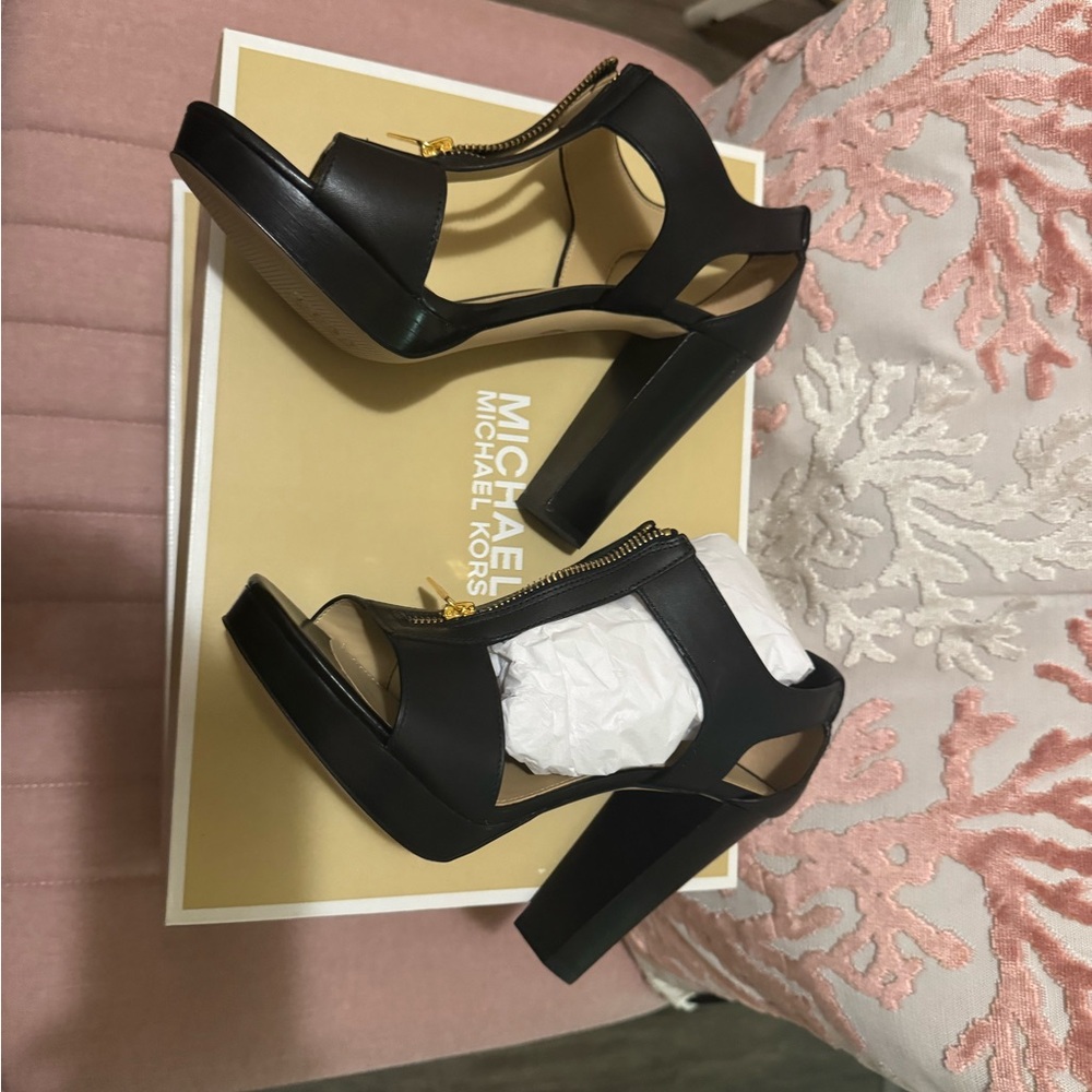 Michael Kors Black Platform Heels